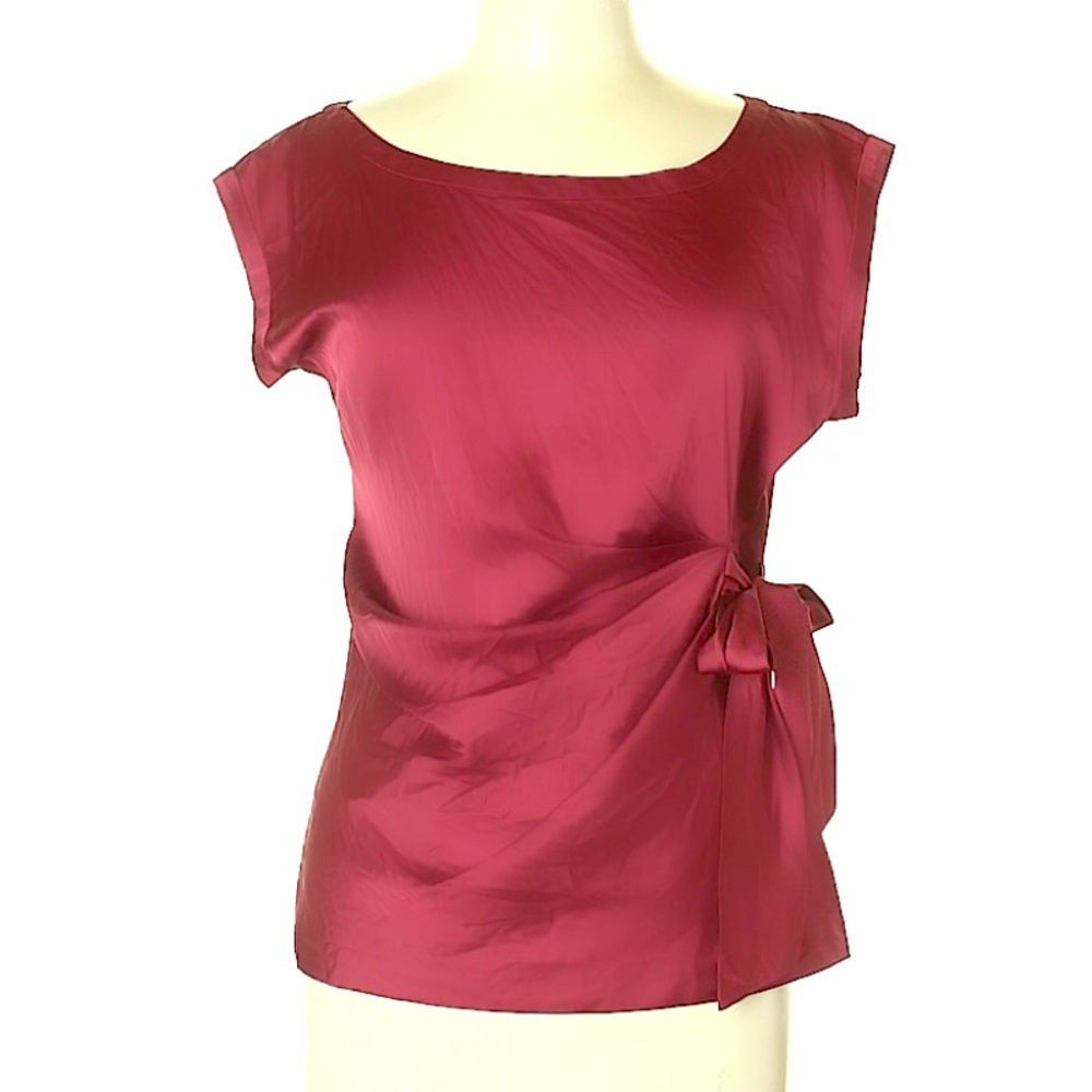Cynthia Steffe silky blouse with side tie